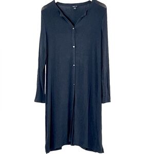 J. Jill | Like new rayon blend black long sleeve button front midi dress…